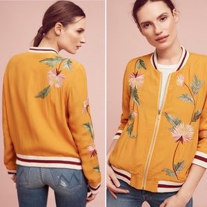 Anthropologie Elevenses Solstice Bomber Jacket